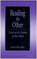 Front cover of Reading the other by Carol de Dobay Rifelj
