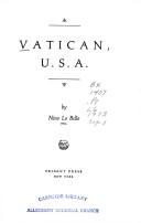 Front cover of Vatican, U.S.A by Nino Lo Bello
