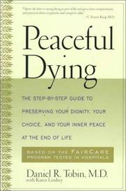 Cover of Peaceful dying by Tobin, Daniel R.