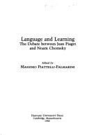 Cover of Language and learning by Jean Piaget