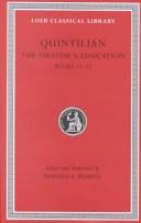 Front cover of The orator's education by Quintilian