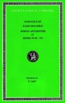 Cover of Roman Antiquities by Dionysius of Halicarnassus