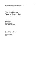 Cover of Teaching literature by James Engell