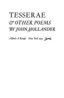 Cover of Tesserae by John Hollander