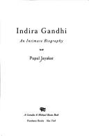 Cover of Indira Gandhi by Pupul Jayakar