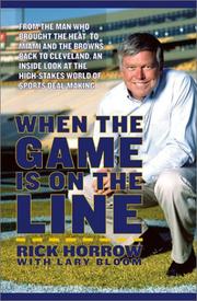 Front cover of When the game is on the line by Richard B. Horrow
