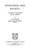 Cover of Evolution and society by J. W. Burrow
