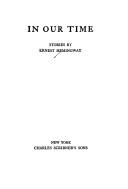 Cover of In our time by Ernest Hemingway
