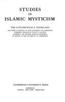 Cover of Studies in Islamic Mysticism by Reynold Alleyne Nicholson