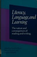 Cover of Literacy, language, and learning by David R. Olson