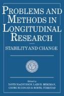 Cover of Problems and methods in longitudinal research by David Magnusson