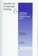 Front cover of Multilingual glossary of language testing terms by ALTE members