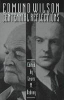 Cover of Edmund Wilson by Lewis M. Dabney