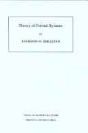 Front cover of Theory of Formal Systems by Raymond M. Smullyan