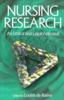 Cover of Nursing research by Louise De Raeve