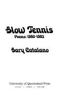 Cover of Slow tennis by Gary Catalano