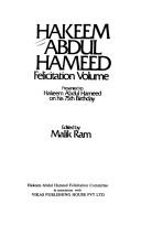 Front cover of Hakeem Abdul Hameed Felicitation Volume by Malik Ram