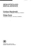 Cover of Semantics and social science by Graham Macdonald