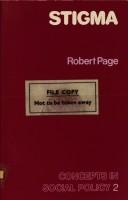 Cover of Stigma by Robert M. Page