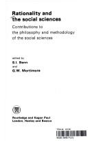 Cover of Rationality and the social sciences by S. I. Benn