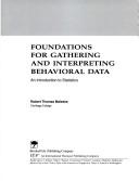 Cover of Foundations for Gathering and Interpreting Behavioral Data by Robert Thomas Maleske