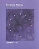 Front cover of Beginning Algebra (with CD-ROM, Make the Grade, and InfoTrac) by R. David Gustafson