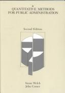 Cover of Quantitative Methods for Public Administration by Susan Welch