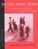 Cover of Do the right thing by Francis Beckwith