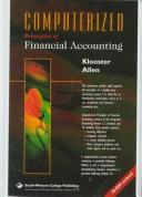 Front cover of Computerized Principles of Financial Accounting CD-ROM Version by Dale Klooster