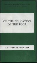 Front cover of Of the education of the poor by Society for Bettering the Condition and Increasing the Comforts of the Poor (Great Britain)