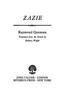 Front cover of Zazie dans le métro by Raymond Queneau