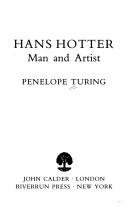 Cover of Hans Hotter by Penelope Turing