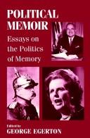 Front cover of Political memoir by George W. Egerton