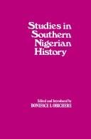 Front cover of Studies in Southern Nigerian history by Boniface I. Obichere