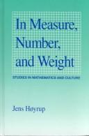 Front cover of In Measure, Number, and Weight by Jens Hoyrup
