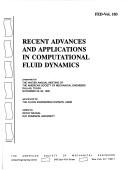 Front cover of Recent Advances and Applications in Computational Fluid Dynamics/Fed Vol. 103/G00570 by Ga.) American Society of Mechanical Engineers. Winter Meeting (1991 : Atlanta