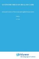 Front cover of Econometrics of health care by Gérard Duru