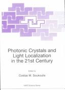 Front cover of Photonic Crystals and Light Localization in the 21st Century by C.M. Soukoulis