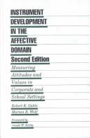 Cover of Instrument development in the affective domain by Robert K. Gable