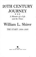 Front cover of 20th Century Journey by William L. Shirer