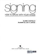Cover of Signing by Elaine Phd Costello