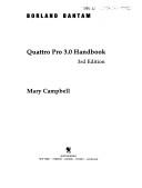 Front cover of QUATTRO PRO 3.0 HDBK 3E by New Electronic Publish
