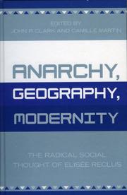 Cover of Anarchy, Geography, Modernity by John P. Clark