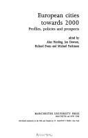 Front cover of European cities towards 2000 by Alan Harding