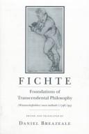 Cover of Foundations of Transcendental Philosophy (Wissenschaftslehre) Nova Methodo (1796/99) by Johann Gottlieb Fichte