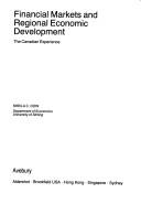 Cover of Financial markets and regional economic development by Sheila C. Dow