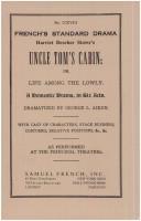 Cover of Harriet Beecher Stowe's Uncle Tom's Cabin by George L. Aiken