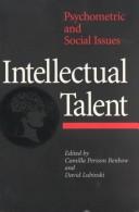 Cover of Intellectual talent by Benbow
