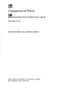 Cover of Consequences of theory by Jonathan Arac