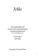 Cover of Mike by Lester B. Pearson